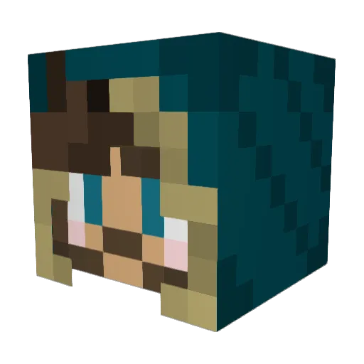 droltihs Minecraft avatar head, 3D render