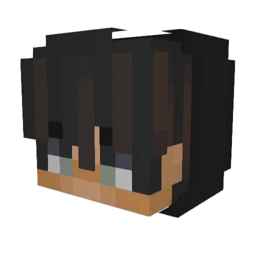 drom Minecraft avatar head, 3D render
