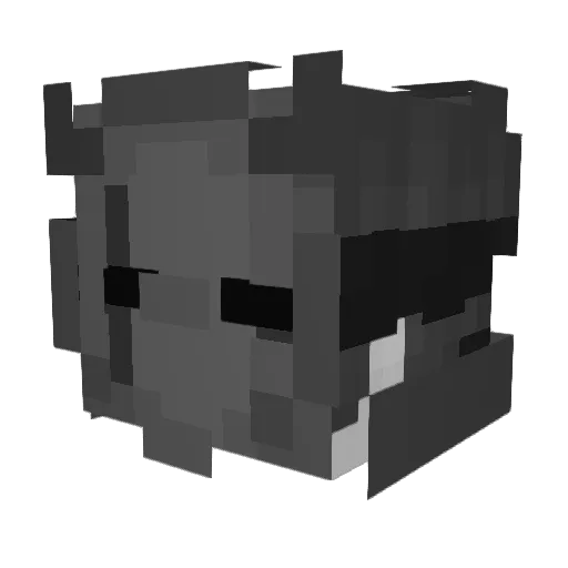 dron_tron Minecraft avatar head, 3D render