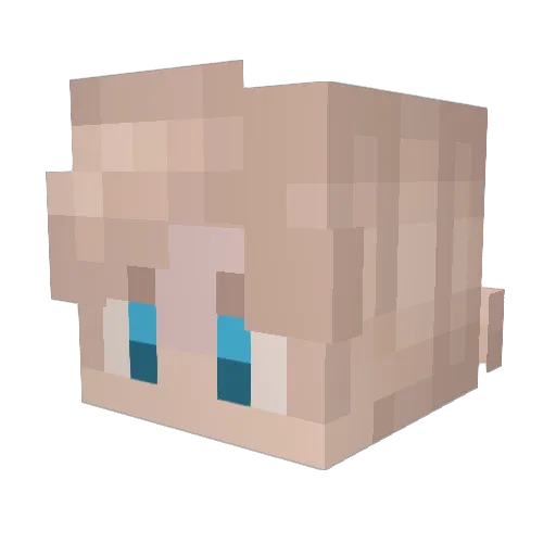 drooboe Minecraft avatar head, 3D render