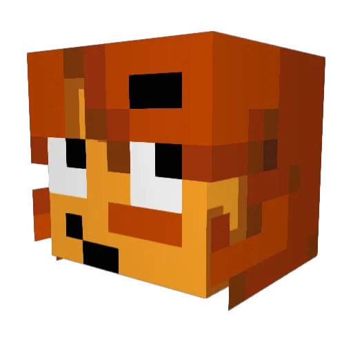 droolyevil Minecraft avatar head, 3D render