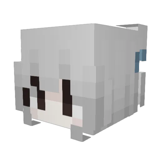 drop_role Minecraft avatar head, 3D render