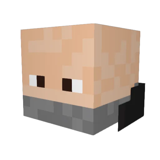 droppedbynight12 Minecraft avatar head, 3D render