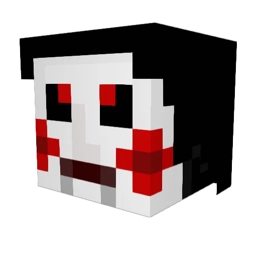 droppeddd Minecraft avatar head, 3D render