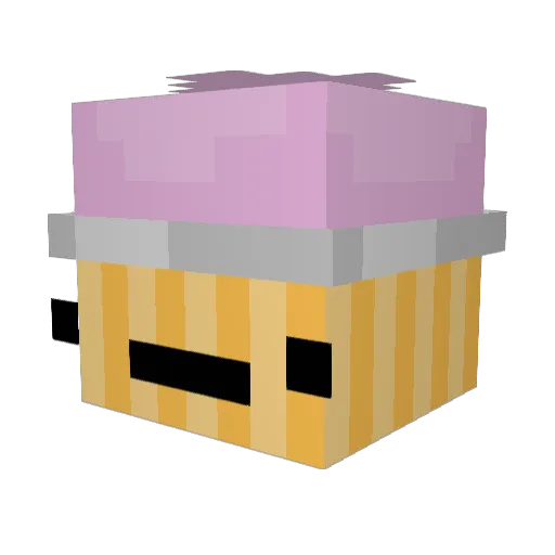 droppedpencil Minecraft avatar head, 3D render