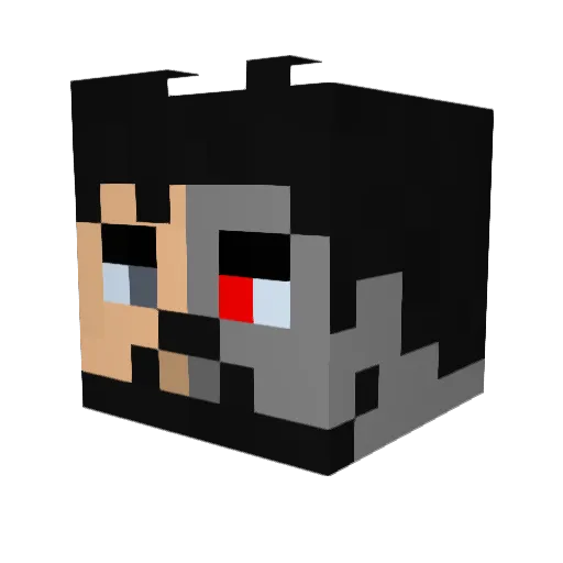 drosterr Minecraft avatar head, 3D render