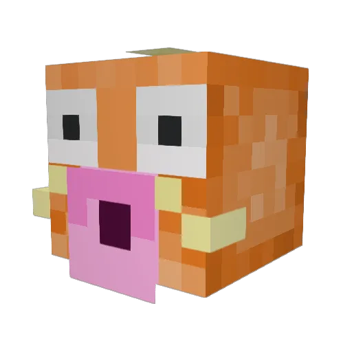 drowning_frog Minecraft avatar head, 3D render