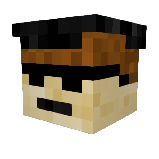 drpeps Minecraft avatar head, 3D render
