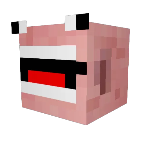 drpiggeh Minecraft avatar head, 3D render