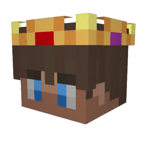 drpurple Minecraft avatar head, 3D render