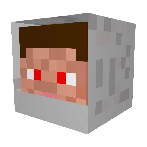 drrsanYT Minecraft avatar head, 3D render