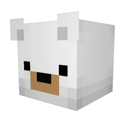 drsciencebear Minecraft avatar head, 3D render
