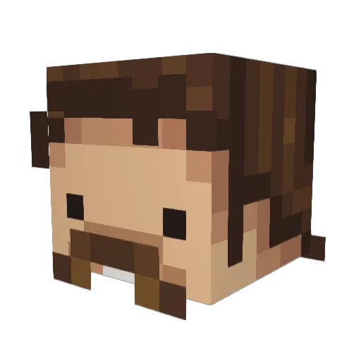 drsilverworm Minecraft avatar head, 3D render