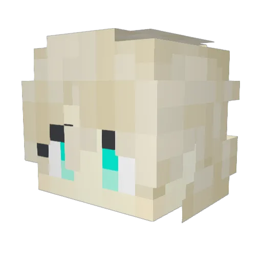 drtrollec Minecraft avatar head, 3D render