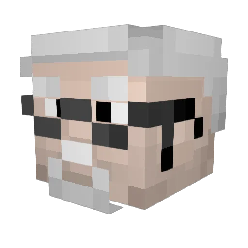 dru3 Minecraft avatar head, 3D render