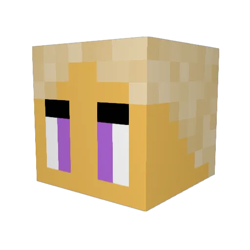 drulur Minecraft avatar head, 3D render