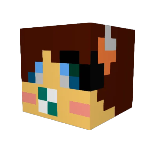 drummagain Minecraft avatar head, 3D render
