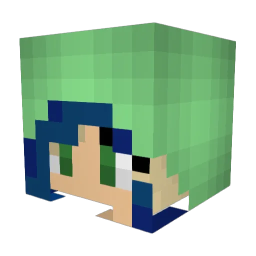 drummerBEAR Minecraft avatar head, 3D render