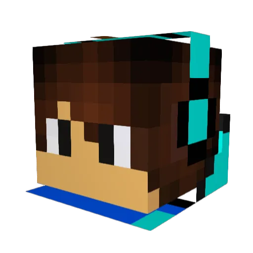 drunkenkoala Minecraft avatar head, 3D render