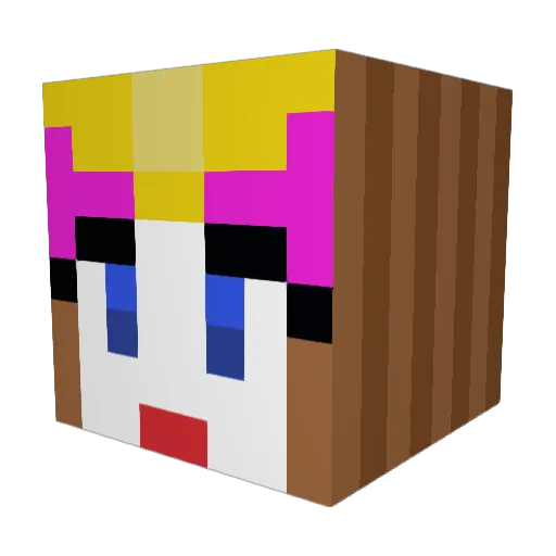drutm Minecraft avatar head, 3D render