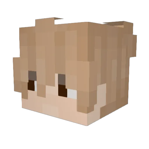 drvche Minecraft avatar head, 3D render