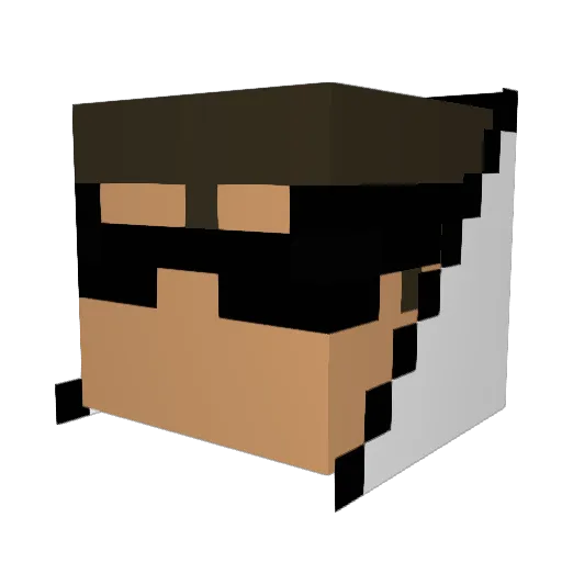 drwhovain Minecraft avatar head, 3D render