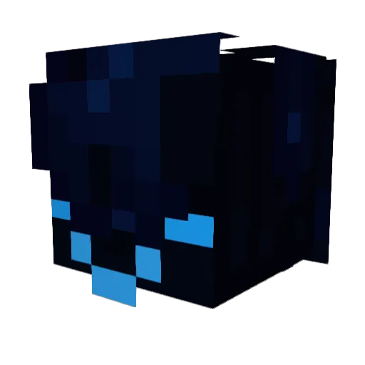 dryboob Minecraft avatar head, 3D render
