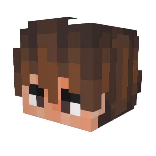 drystal Minecraft avatar head, 3D render