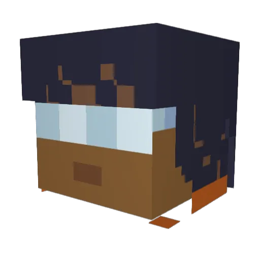 ds097 Minecraft avatar head, 3D render