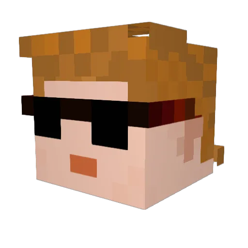 ds319 Minecraft avatar head, 3D render