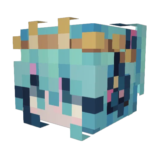 ds630 Minecraft avatar head, 3D render