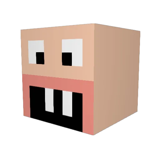 dscho1020 Minecraft avatar head, 3D render