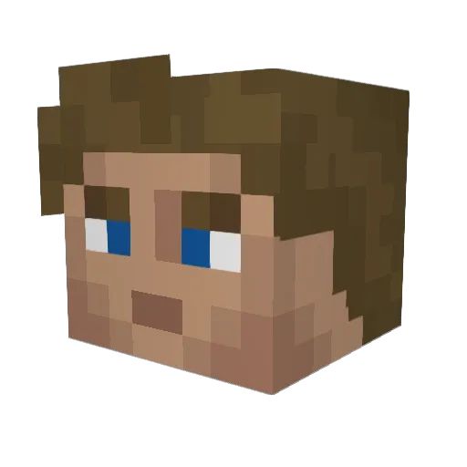 dschulz72 Minecraft avatar head, 3D render