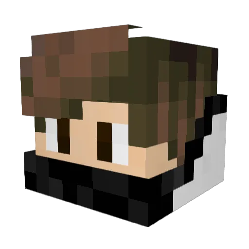dsfkjsf Minecraft avatar head, 3D render