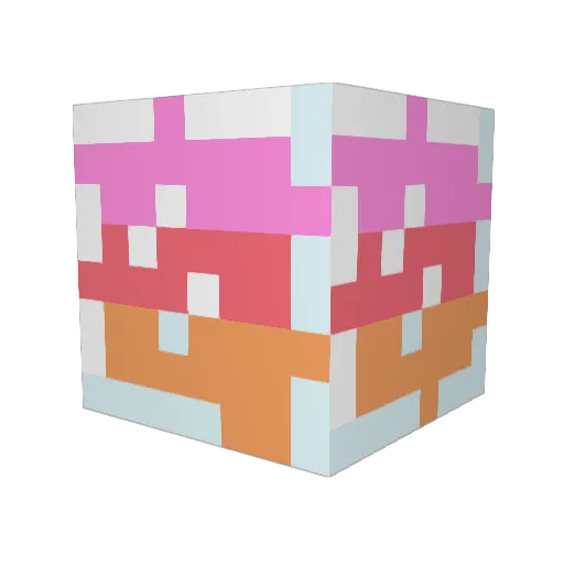 dsgxzs Minecraft avatar head, 3D render