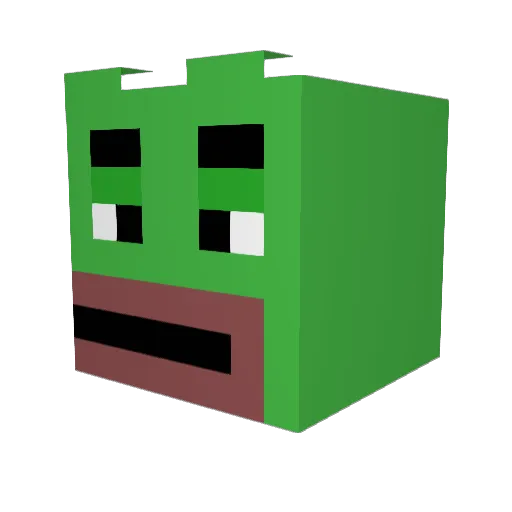 dskad Minecraft avatar head, 3D render