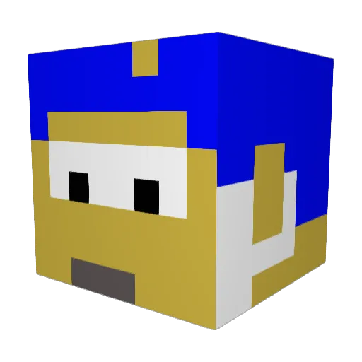 dsksde Minecraft avatar head, 3D render