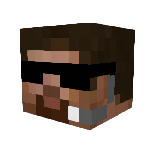 dsq8 Minecraft avatar head, 3D render