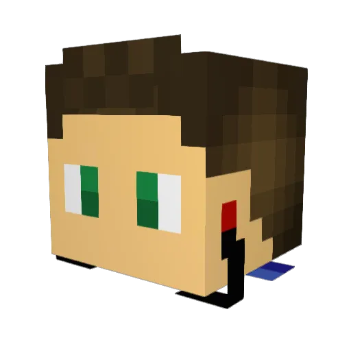 dstarship Minecraft avatar head, 3D render