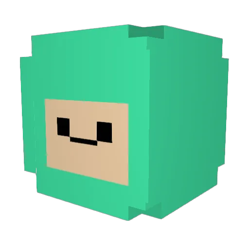 dsx_gruen Minecraft avatar head, 3D render