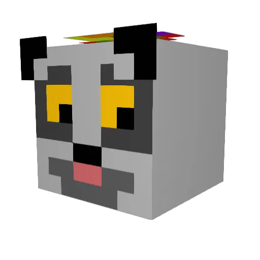 dt247 Minecraft avatar head, 3D render