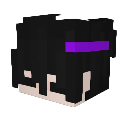 dtAxl Minecraft avatar head, 3D render