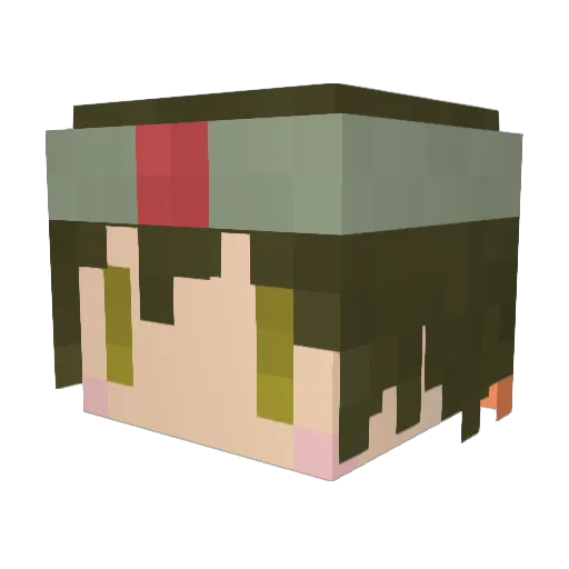 dtake Minecraft avatar head, 3D render