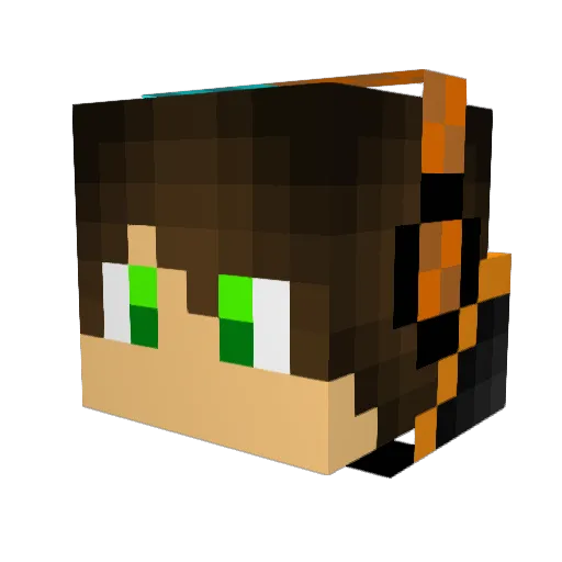 dtconk Minecraft avatar head, 3D render