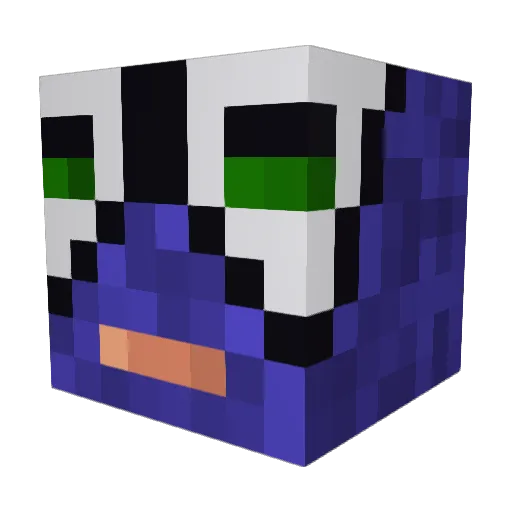 dtothed Minecraft avatar head, 3D render