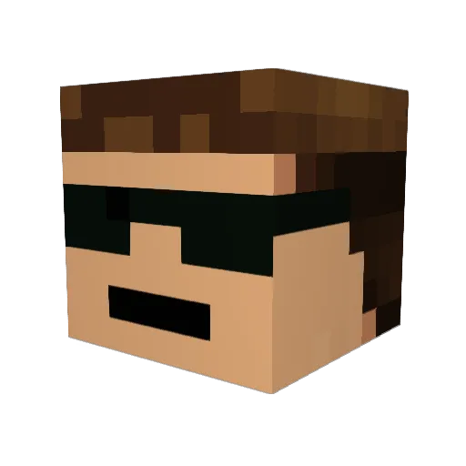 dtt_hatchi Minecraft avatar head, 3D render