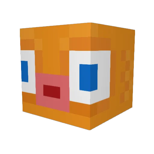 dtunatuna Minecraft avatar head, 3D render