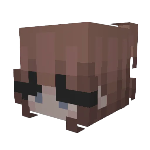 dtzy Minecraft avatar head, 3D render