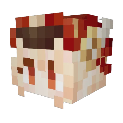 duBzud Minecraft avatar head, 3D render