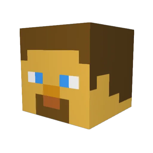 duFrank Minecraft avatar head, 3D render